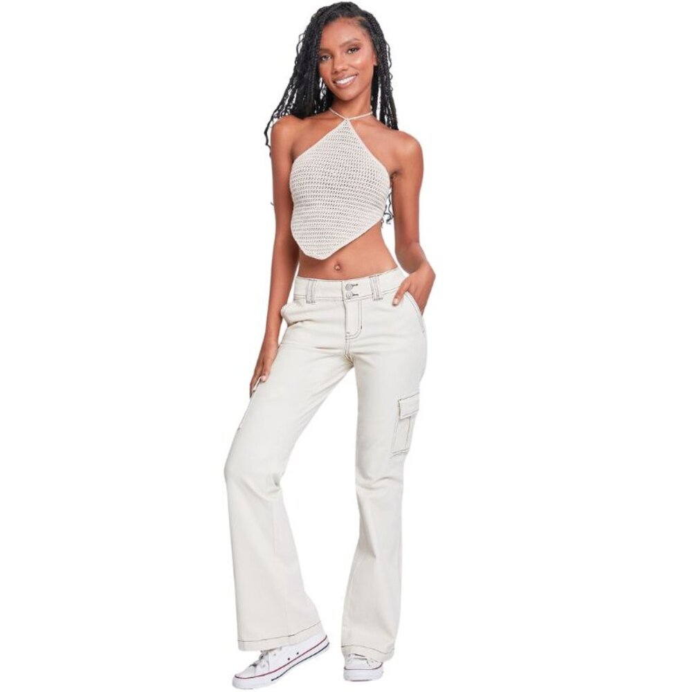 YMI Cream Cargo Pants